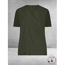 Plus Basics Wrap Top Khaki